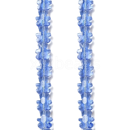 Transparent Electroplate Glass Beads Strands GLAA-C023-03D-1