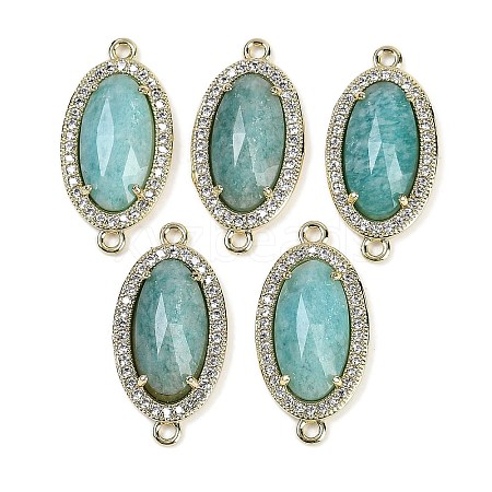 Natural Amazonite Faceted Oval Links G-B126-06G-03-1