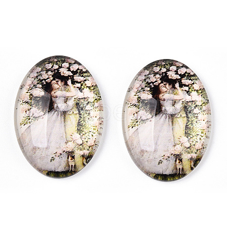 Glass Cabochons GGLA-T004-01R-1