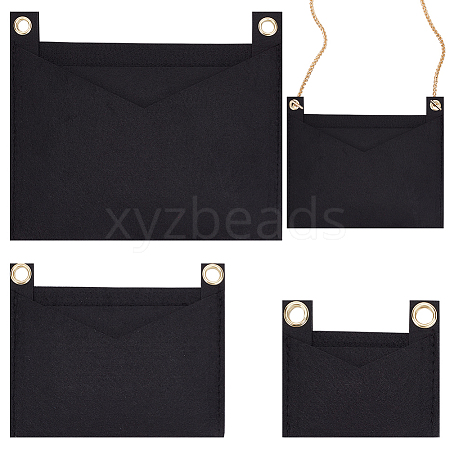 WADORN 3Pcs 3 Style Felt Bags Organizer Insert PURS-WR0006-85A-1