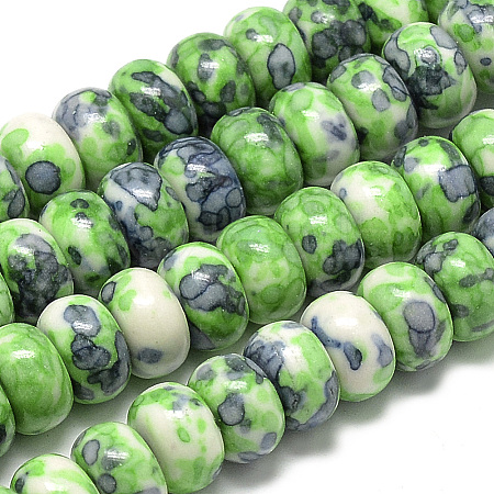 Synthetic Ocean White Jade Beads Strands LS-G-S257-5x10mm-11-1