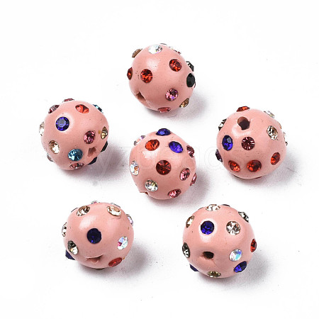 Polymer Clay Rhinestone Beads RB-T017-31E-A-1