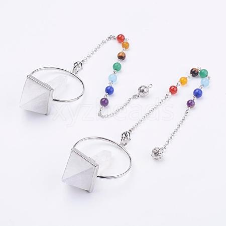 Chakra Gemstone Pyramid Dowsing Pendulums G-F515-01D-1