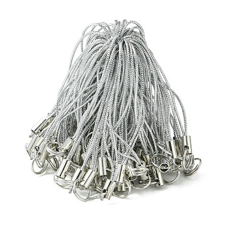 100Pcs Polyester Cord Mobile Straps MOBA-FS0001-02G-1