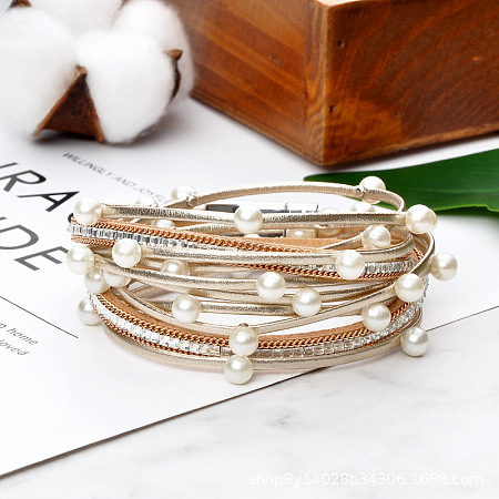 PU Leather Multi-layered Bracelets WG13214-04-1