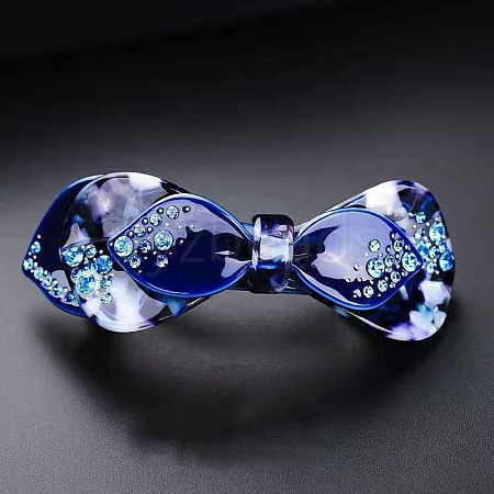 Bowknot Acrylic Hair Barrettes PW-WG89020-01-1