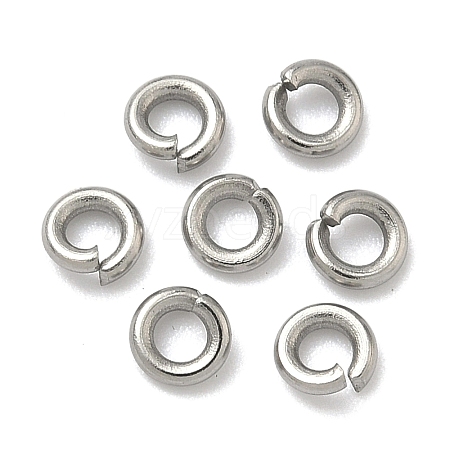 Tarnish Resistant 304 Stainless Steel Open Jump Rings X-STAS-E067-07-4mm-1