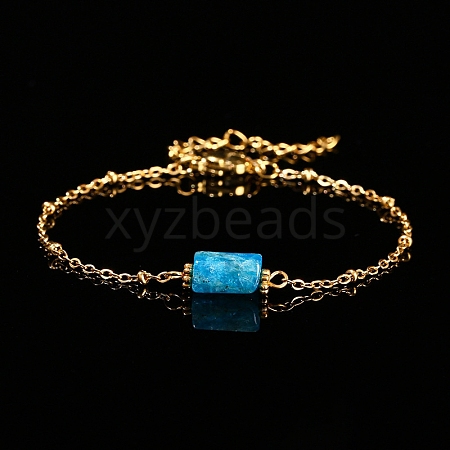 Natural Apatite Link Bracelets PW-WG12151-07-1