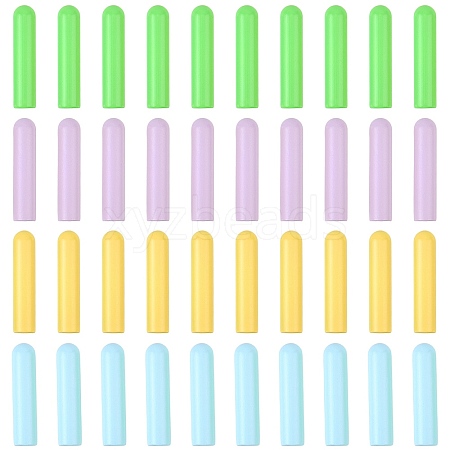 40Pcs 4 Colors Alloy Cord End FIND-GF0008-47B-1