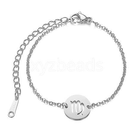 Tarnish Resistant 201 Stainless Steel Link Bracelets STAS-T040-JN009-6-1