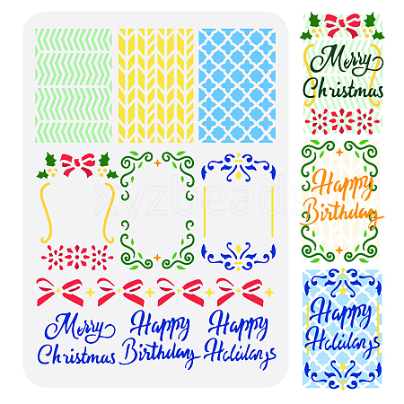 Plastic Drawing Painting Stencils Templates DIY-WH0396-181-1