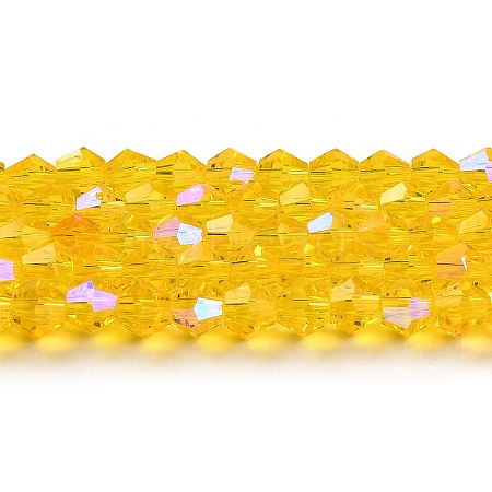 Transparent Electroplate Glass Beads Strands LS-EGLA-A039-T4mm-L22-1