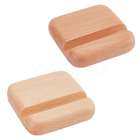 Beech Wood Mobile Phone Holders AJEW-WH0248-153-1