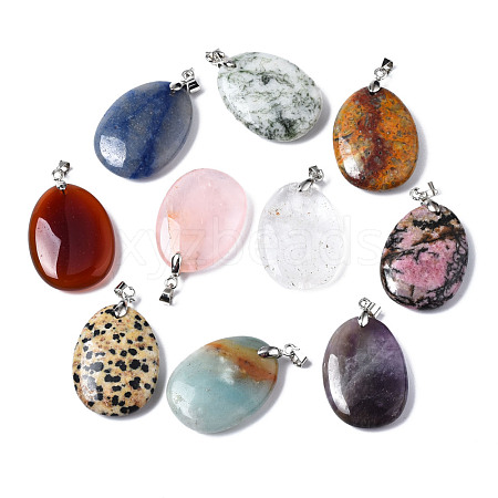 Natural Mixed Stone Pendants G-S299-125-1