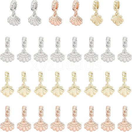 SUPERFINDINGS 30Pcs 3 Colors Rack Plating Alloy European Dangle Charms MPDL-FH0001-04-1