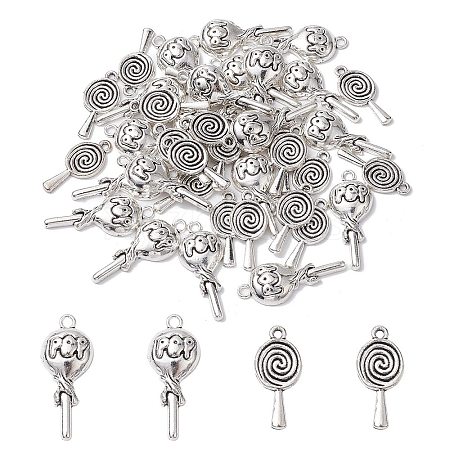 40Pcs 2 Styles Tibetan Style Alloy Pendants TIBEP-YW0001-78-1