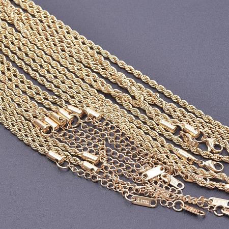 304 Stainless Steel Rope Chain Necklaces HK1037-2-1