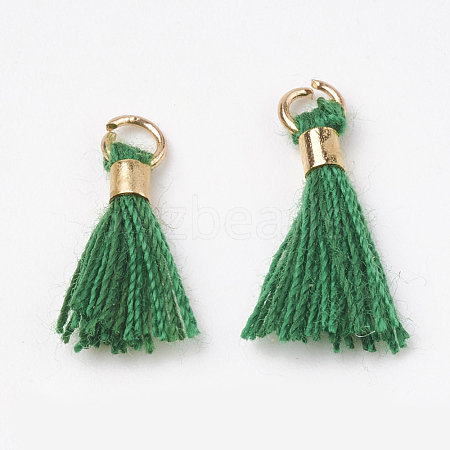 Polycotton(Polyester Cotton) Tassel Pendant Decorations FIND-S275-09G-1