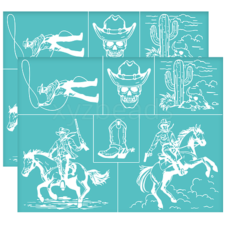 Self-Adhesive Silk Screen Printing Stencil DIY-WH0338-341-1