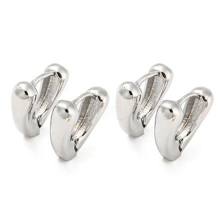Rack Plating Brass Triangle Hoop Earrings EJEW-Q779-02P-1