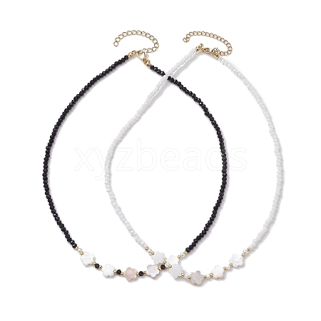 Glass Beads Necklaces NJEW-JN04722-1