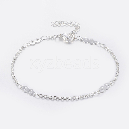 Trendy 304 Stainless Steel Link Chain Bracelets BJEW-I243-39S-1