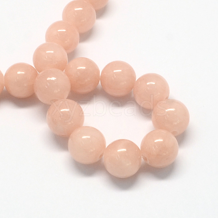 Natural Dyed Yellow Jade Gemstone Bead Strands G-R271-8mm-YXS02-1