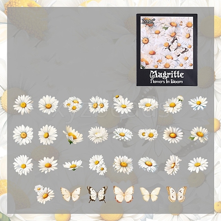 60Pcs 30 Styles Flower Laser Stickers PW-WG581F2-05-1