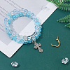 2Pcs 2 Colors 925 Sterling Silver Rhinestone Twister Clasps STER-HS0001-09-5