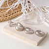 4Pcs Alloy Finger Rings Sets WG7802C-02-3