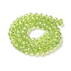 Baking Painted Transparent Glass Beads Strands DGLA-A034-J8MM-D07-2