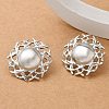 304 Stainless Steel Flat Round Stud Earrings for Women EJEW-M089-05P-2