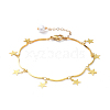 Star Brass Link Bracelets & Dangle Earrings Jewelry Sets SJEW-JS01090-2