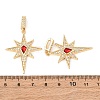 Brass Micro Pave Clear Cubic Zirconia Pendants KK-G543-15G-01-3