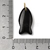 Natural Obsidian Pendants G-A297-01G-09-3