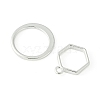 10Pcs Alloy Open Back Bezel Pendants and Links PALLOY-YWC0002-01S-2