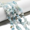 Natural Aquamarine Chip Beads Strands G-L154-19-1