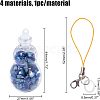 Transparent Glass Wishing Bottle Pendant Decoration HJEW-PH0001-29-2