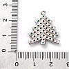 Christmas Series Brass Micro Pave Cubic Zirconia Pendants KK-Q010-01P-07-3