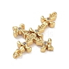 Rack Plating Brass Clear Cubic Zirconia Pendants KK-M293-14G-2