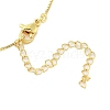 Brass Box Chain Peach Heart Pendant Necklaces for Women NJEW-M009-02G-A-3