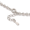 3MM Brass Ball Chain Bracelets for Women BJEW-G703-07P-3