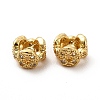 Rack Plating Brass Micro Pave Cubic Zirconia Spacer Beads KK-C010-31-2