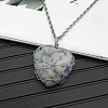 Natural Blue Spot Jasper Pendant Necklaces CY8832-1-1