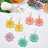 Olycraft 3D Printed Sunflower Charm Dangle Earring Making Kit for Girl Women DIY-OC0007-69-5