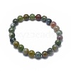 Natural Indian Agate Bead Stretch Bracelets BJEW-K212-B-010-2