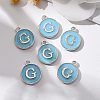 Platinum Plated Alloy Enamel Charms LS-ENAM-S118-04G-P-5