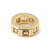 Brass Pave Cubic Zirconia European Beads CU-CBA389D-02G-2