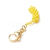 Glass Seed Beaded Banana Pendant Decoration HJEW-MZ00143-4