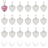 Unicraftale DIY Blank Heart Pendant Making Kit DIY-UN0005-51-1